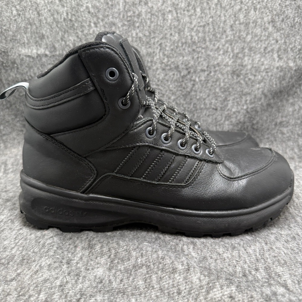 Adidas Chasker Boot Men's Size 9.5 Black Leather Hiking Ankle Boots GY1197 EU 43